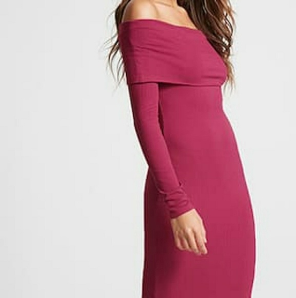 4/$30 🆕WT *👗F21 shoulder magenta bodycon dress - Picture 3 of 7